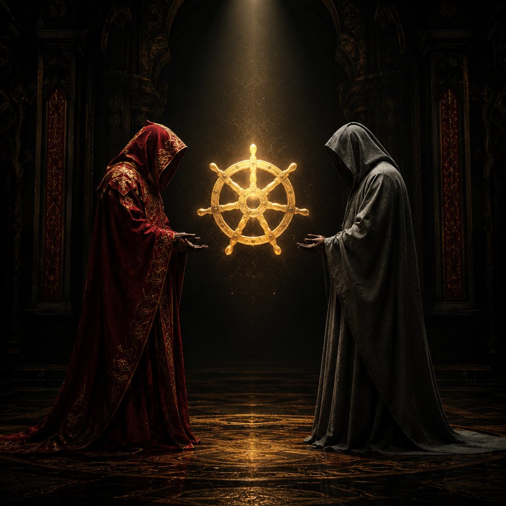 The kubectl Rap Battle — cover art: two hooded figures facing off across a glowing helm
